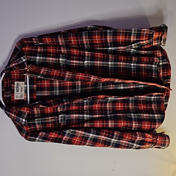 Urban Pipeline Longsleeve Flannel Red and Blue Medium - Picture 4 of 9